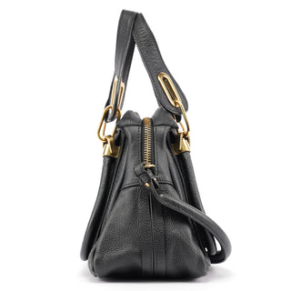 Chloé Black Leather Paraty 2-Way Shoulder Bag