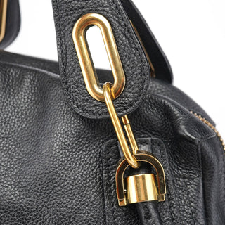 Chloé Black Leather Paraty 2-Way Shoulder Bag