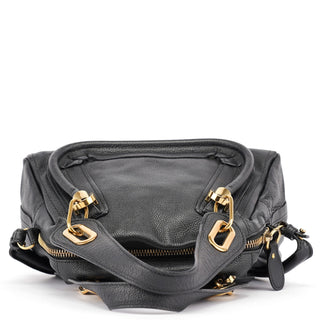 Chloé Black Leather Paraty 2-Way Shoulder Bag