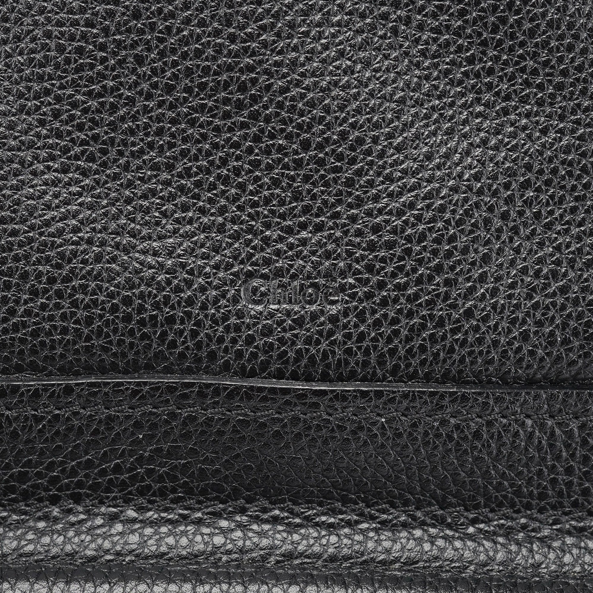 Chloé Black Leather Paraty 2-Way Shoulder Bag