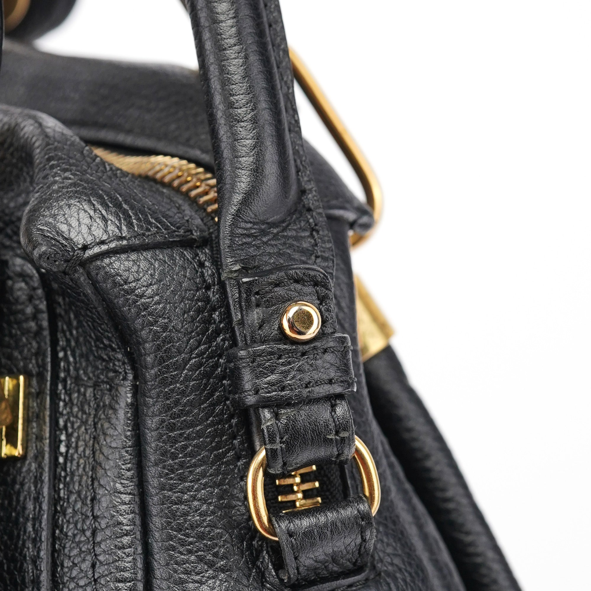 Chloé Black Leather Paraty 2-Way Shoulder Bag