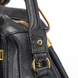 Chloé Black Leather Paraty 2-Way Shoulder Bag