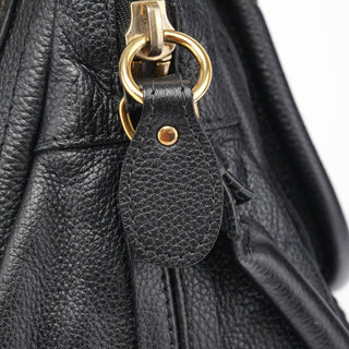 Chloé Black Leather Paraty 2-Way Shoulder Bag