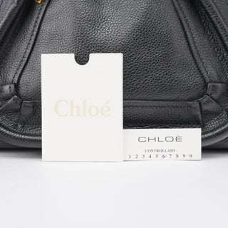 Chloé Black Leather Paraty 2-Way Shoulder Bag