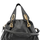 Chloé Black Leather Paraty 2-Way Shoulder Bag