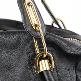 Chloé Black Leather Paraty 2-Way Shoulder Bag