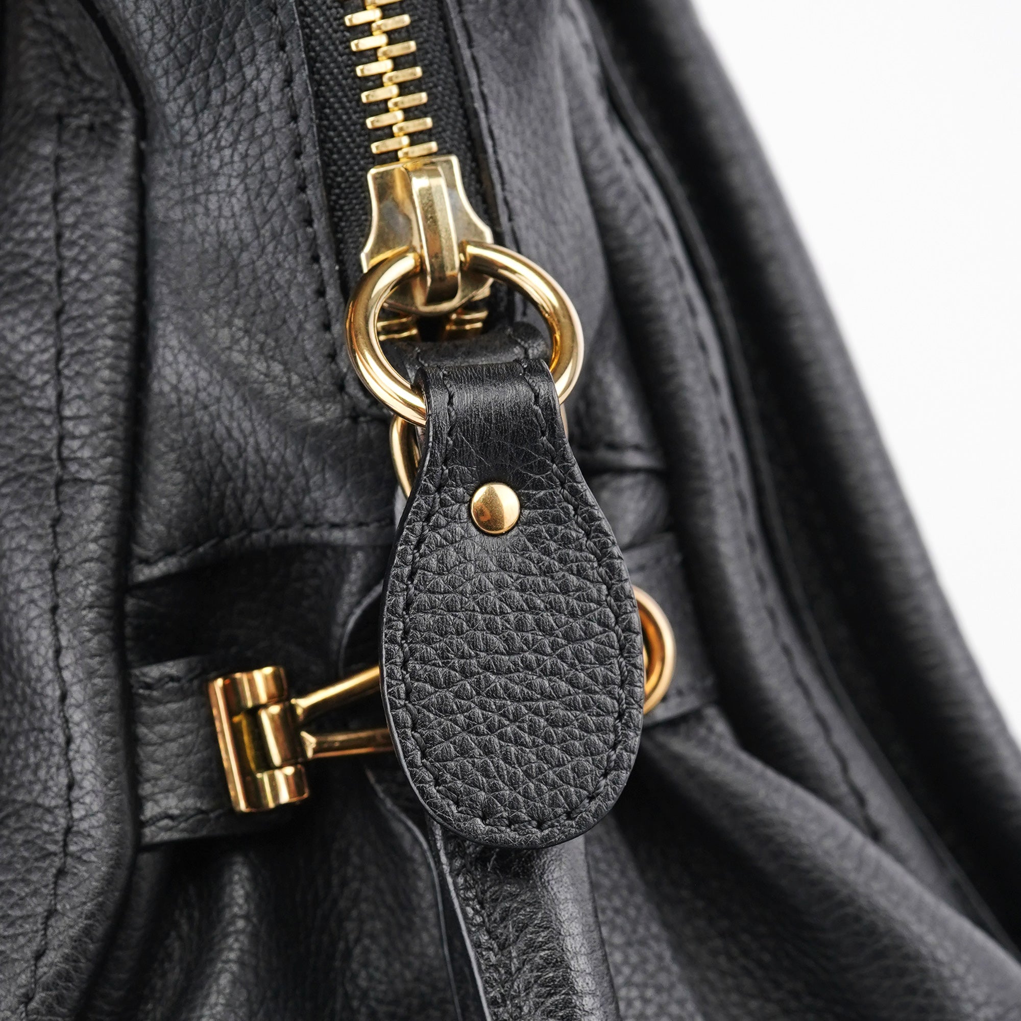 Chloé Black Leather Paraty 2-Way Shoulder Bag