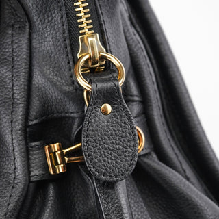 Chloé Black Leather Paraty 2-Way Shoulder Bag