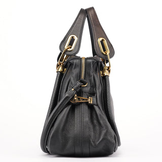 Chloé Black Leather Paraty 2-Way Shoulder Bag