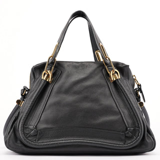 Chloé Black Leather Paraty 2-Way Shoulder Bag