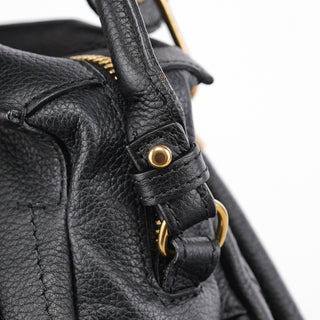 Chloé Black Leather Paraty 2-Way Shoulder Bag