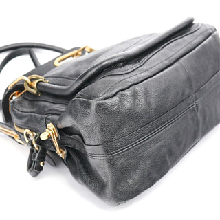 Chloé Black Leather Paraty 2-Way Shoulder Bag
