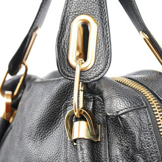 Chloé Black Leather Paraty 2-Way Shoulder Bag
