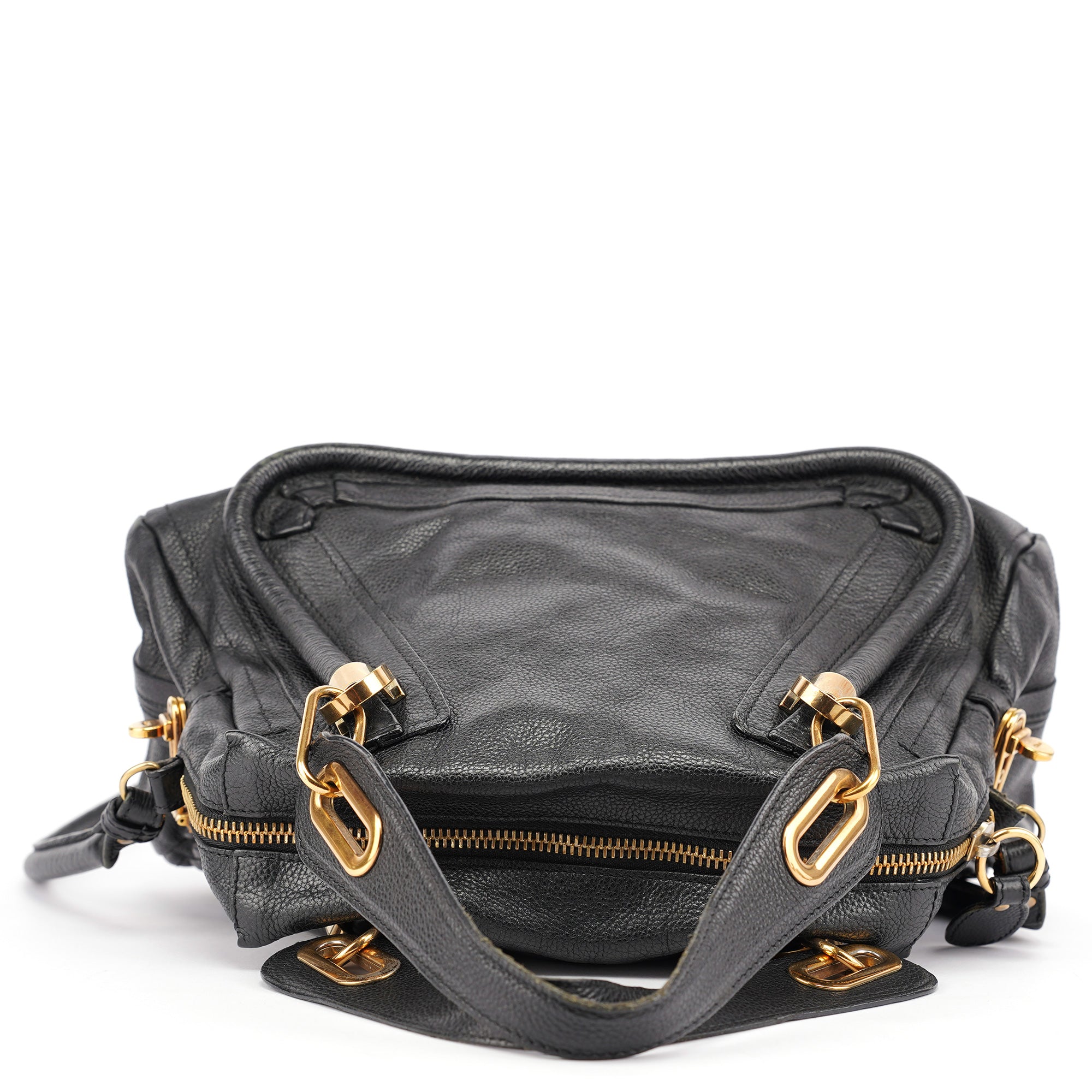 Chloé Black Leather Paraty 2-Way Shoulder Bag