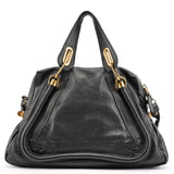 Chloé Black Leather Paraty 2-Way Shoulder Bag