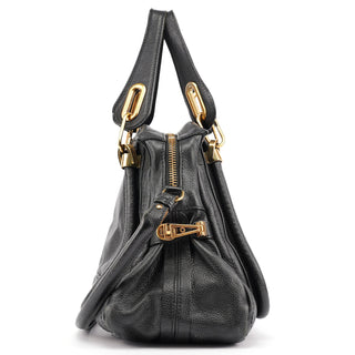 Chloé Black Leather Paraty 2-Way Shoulder Bag