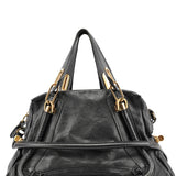 Chloé Black Leather Paraty 2-Way Shoulder Bag