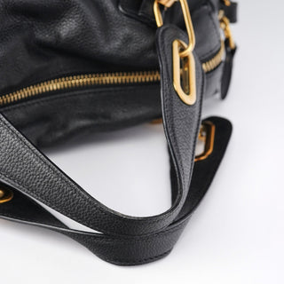 Chloé Black Leather Paraty 2-Way Shoulder Bag
