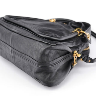Chloé Black Leather Paraty 2-Way Shoulder Bag