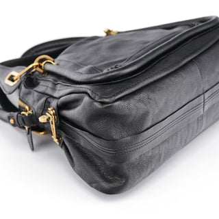 Chloé Black Leather Paraty 2-Way Shoulder Bag