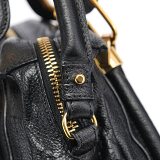 Chloé Black Leather Paraty 2-Way Shoulder Bag