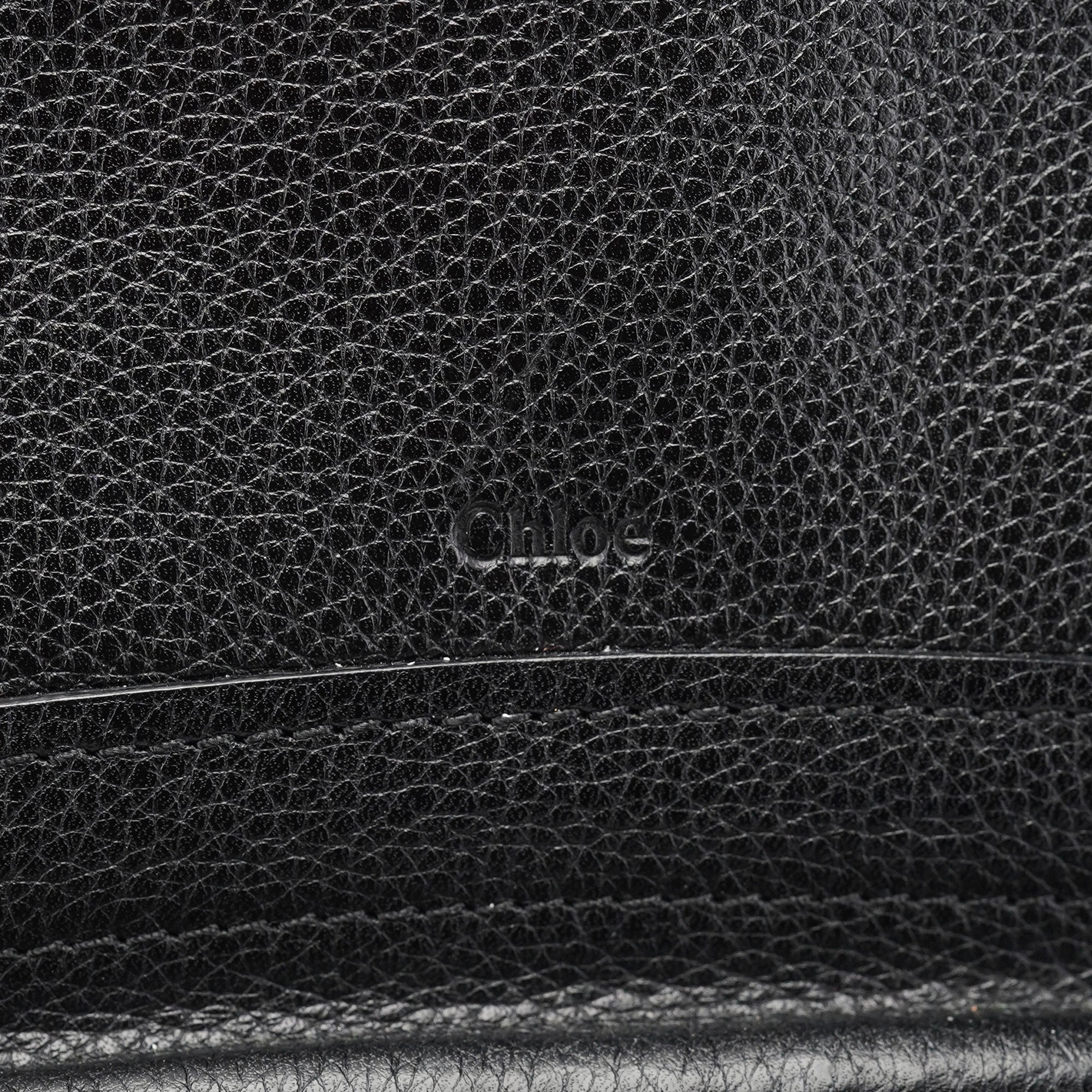 Chloé Black Leather Paraty 2-Way Shoulder Bag