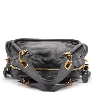 Chloé Black Leather Paraty 2-Way Shoulder Bag