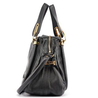 Chloé Black Leather Paraty 2-Way Shoulder Bag
