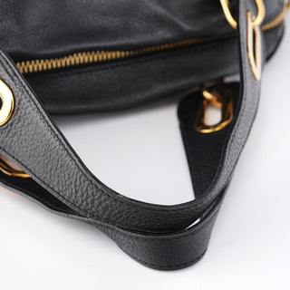 Chloé Black Leather Paraty 2-Way Shoulder Bag