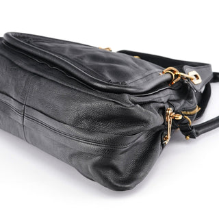 Chloé Black Leather Paraty 2-Way Shoulder Bag
