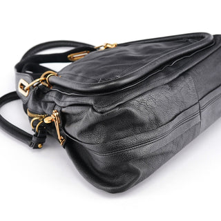 Chloé Black Leather Paraty 2-Way Shoulder Bag