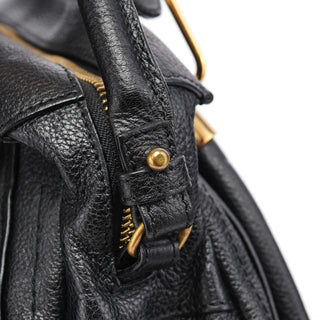 Chloé Black Leather Paraty 2-Way Shoulder Bag