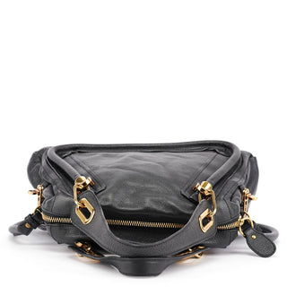 Chloé Black Leather Paraty 2-Way Shoulder Bag