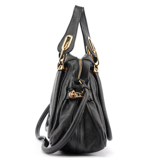Chloé Black Leather Paraty 2-Way Shoulder Bag