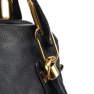 Chloé Black Leather Paraty 2-Way Shoulder Bag
