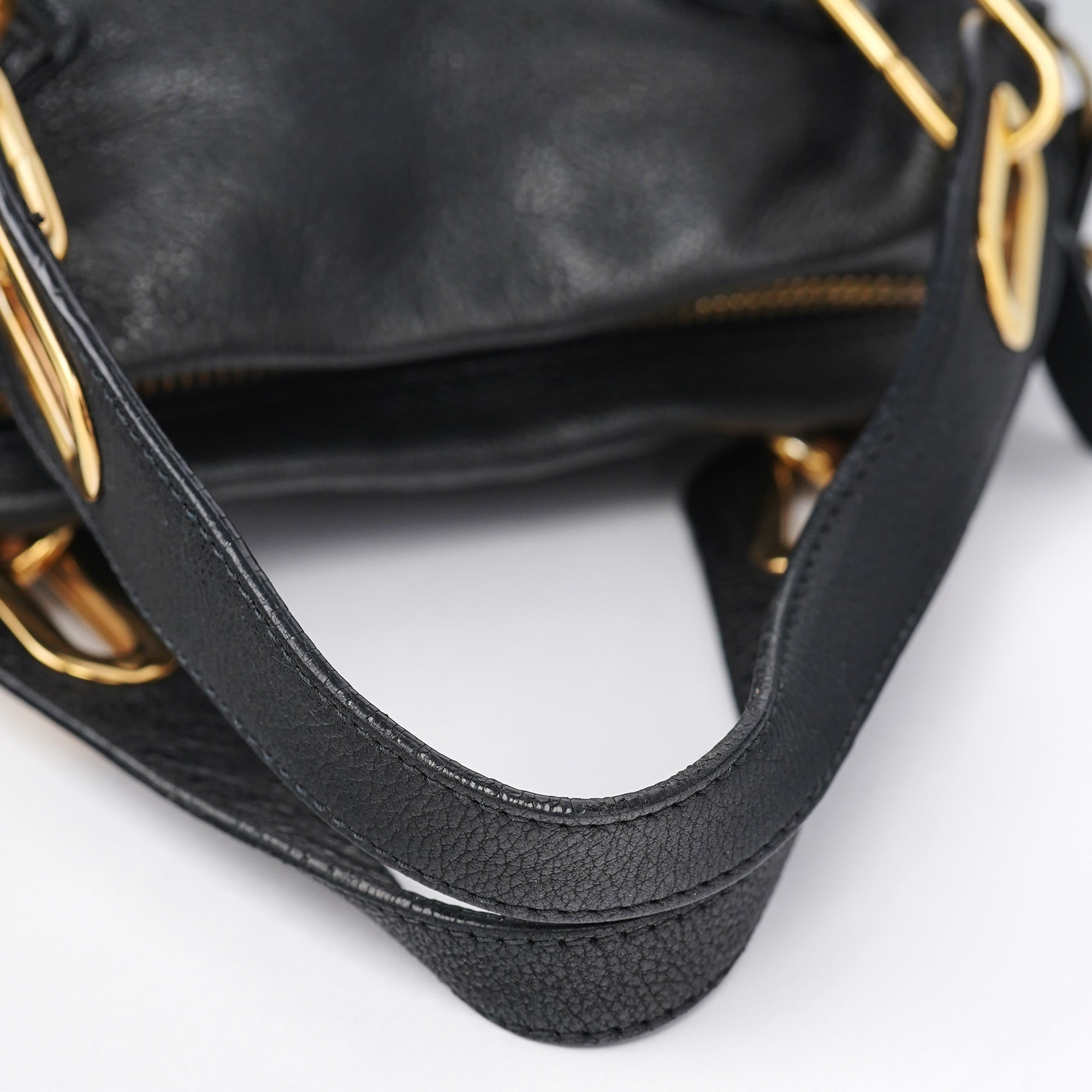 Chloé Paraty 2-Way Schultertasche aus schwarzem Leder