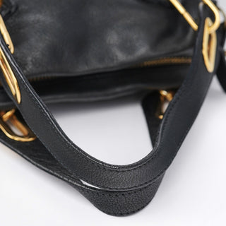 Chloé Black Leather Paraty 2-Way Shoulder Bag