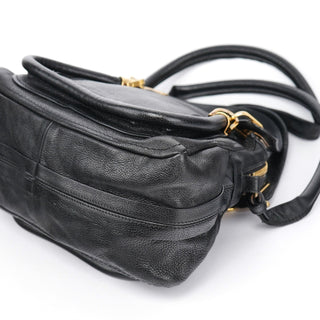 Chloé Black Leather Paraty 2-Way Shoulder Bag