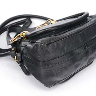 Chloé Black Leather Paraty 2-Way Shoulder Bag
