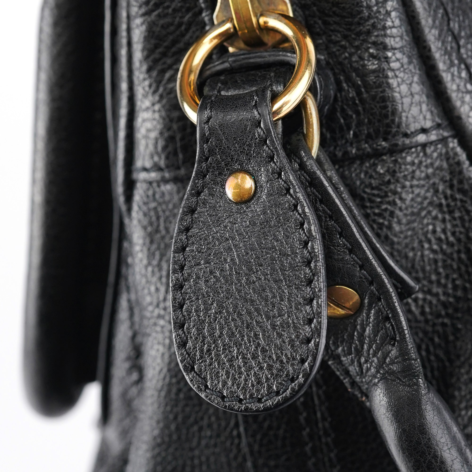 Chloé Paraty 2-Way Schultertasche aus schwarzem Leder