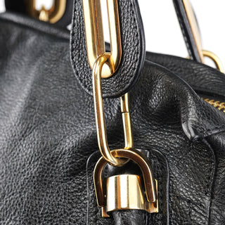 Chloé Black Leather Paraty 2-Way Shoulder Bag
