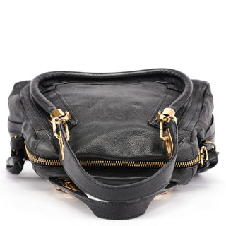 Chloé Black Leather Paraty 2-Way Shoulder Bag
