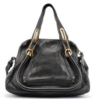 Chloé Black Leather Paraty 2-Way Shoulder Bag
