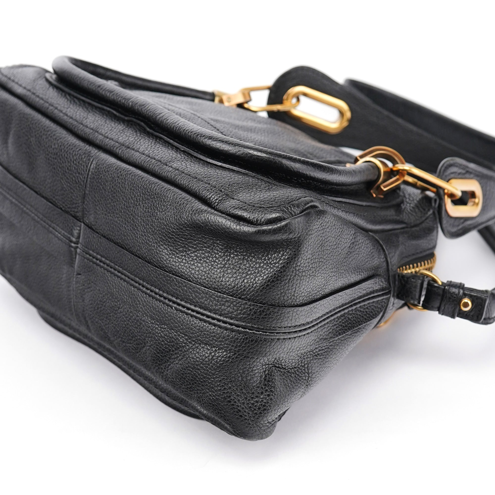 Chloé Sac deux portés Paraty en cuir noir