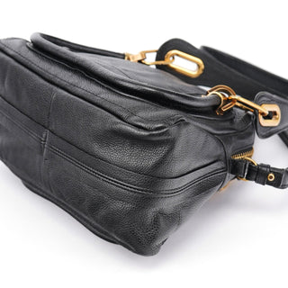 Chloé Black Leather Paraty 2-Way Shoulder Bag