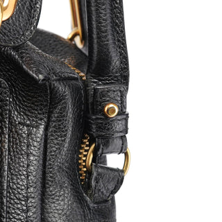 Chloé Black Leather Paraty 2-Way Shoulder Bag