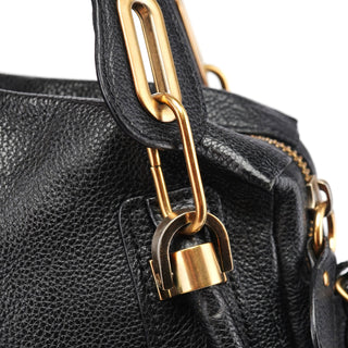 Chloé Black Leather Paraty 2-Way Shoulder Bag
