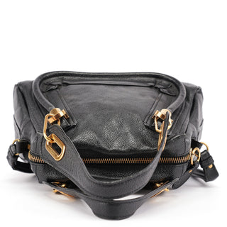 Chloé Black Leather Paraty 2-Way Shoulder Bag