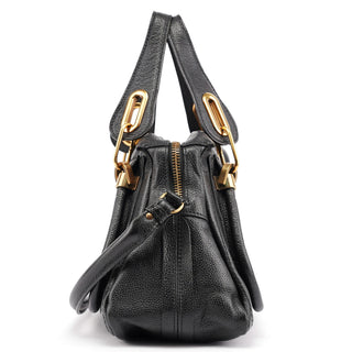 Chloé Black Leather Paraty 2-Way Shoulder Bag