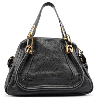 Chloe Black Leather Paraty 2-Way Shoulder Bag